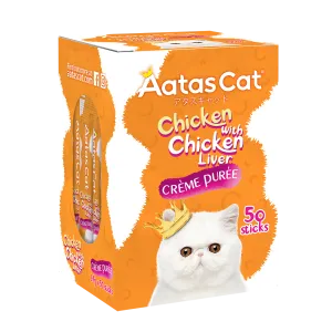 Aatas Cat Creme Puree Chicken with Chicken Liver 14g x 50sachets