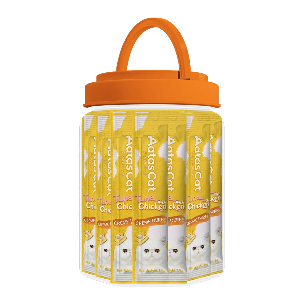Aatas Cat Creme Puree Tuna with Chicken 14g x 50sachets