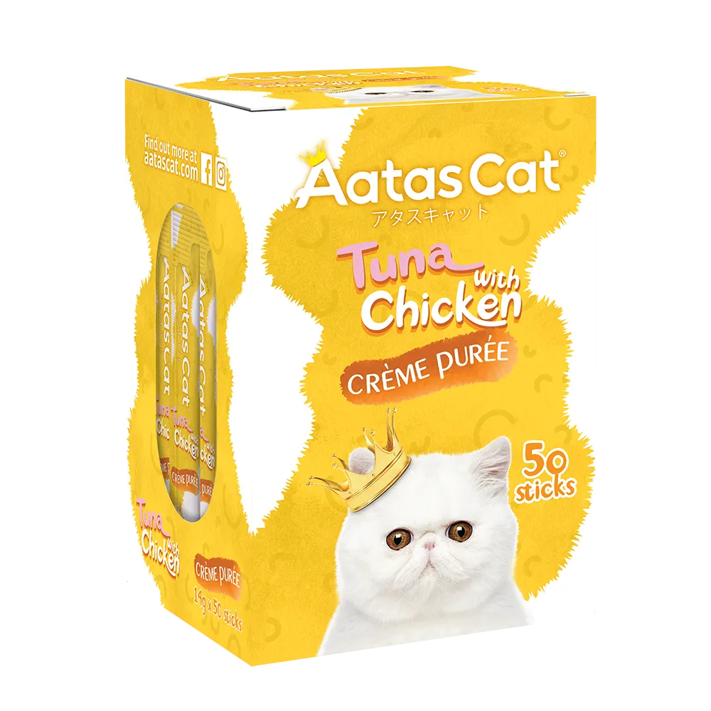 Aatas Cat Creme Puree Tuna with Chicken 14g x 50sachets