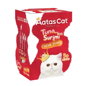 Aatas Cat Creme Puree Tuna with Surimi 14g x 50sachets