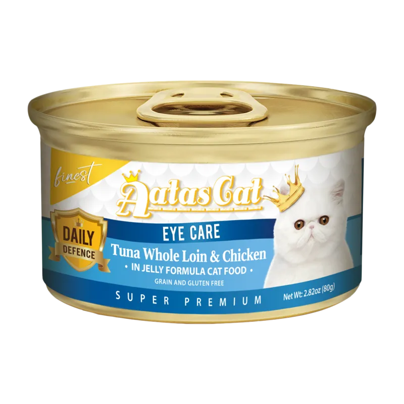 Aatas Cat Finest Daily Defence Eye Care - Tuna Whole Loin & Chicken in Jelly Formula 80g