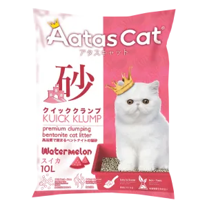 Aatas Cat Premium Clumping Bentonite Cat Litter - Kuick Klump Watermelon 10L