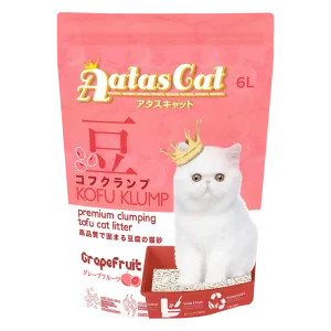 Aatas Cat Premium Clumping Tofu Cat Litter - Kofu Klump Grapefruit 6L