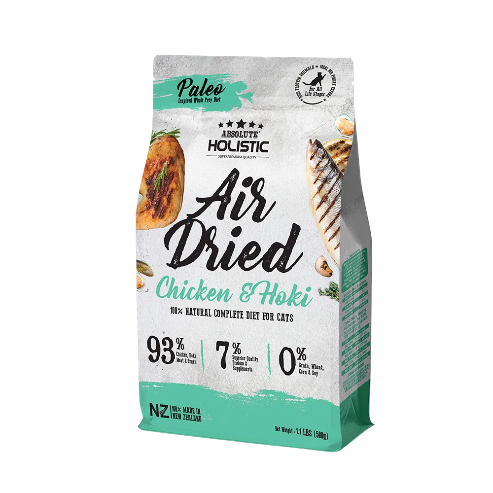 Absolute Holistic Cat Air-Dried Chicken & Hoki 500g