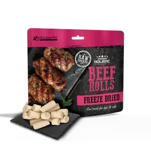 Absolute Holistic Dogs & Cats Freeze Dried Raw Treats Beef Rolls 60g