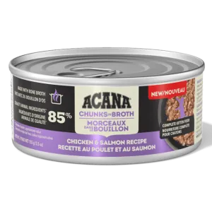ACANA Chunks in Broth Chicken & Salmon Kitten Recipe Canned Cat Food, 5.5oz