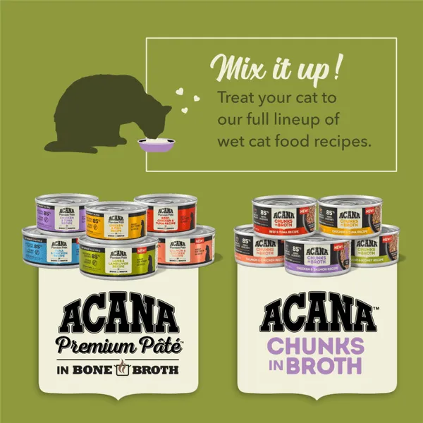 ACANA Chunks in Broth Chicken & Salmon Kitten Recipe Canned Cat Food, 5.5oz