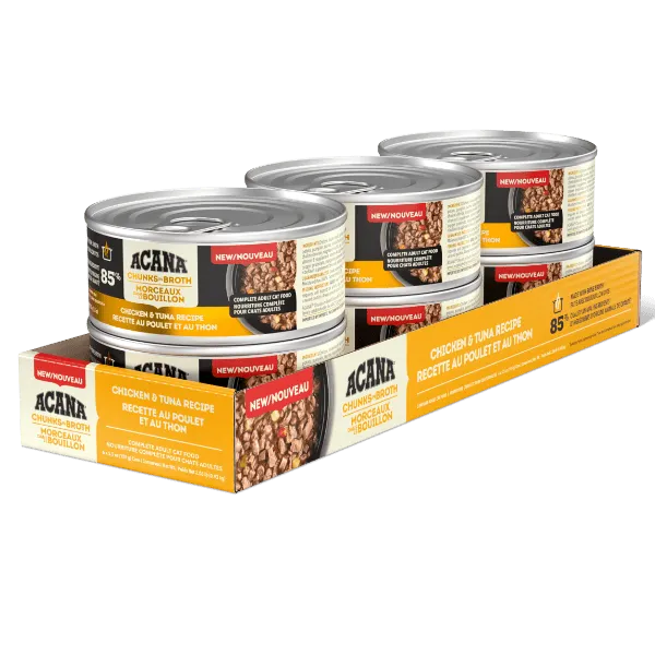 ACANA Chunks in Broth Chicken & Tuna Recipe Canned Cat Food, 5.5oz
