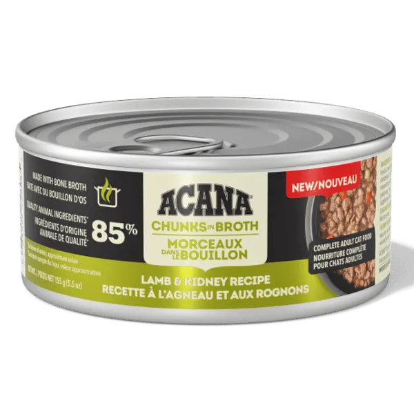 ACANA  Chunks in Broth Lamb & Kidney Recipe Canned Cat Food, 5.5oz