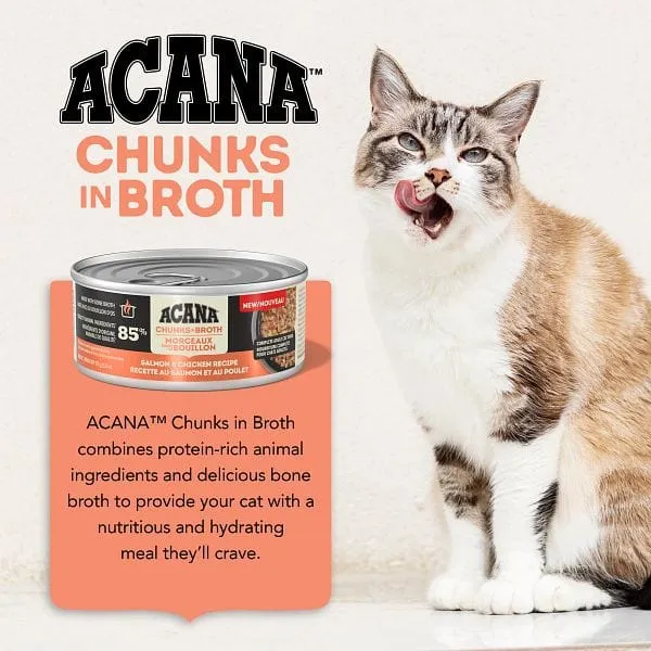 ACANA Chunks in Broth Salmon & Chicken Recipe Canned Cat Food, 5.5oz