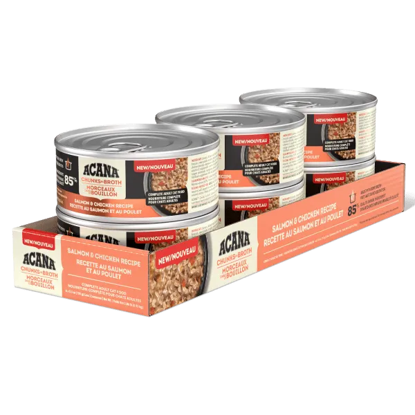 ACANA Chunks in Broth Salmon & Chicken Recipe Canned Cat Food, 5.5oz