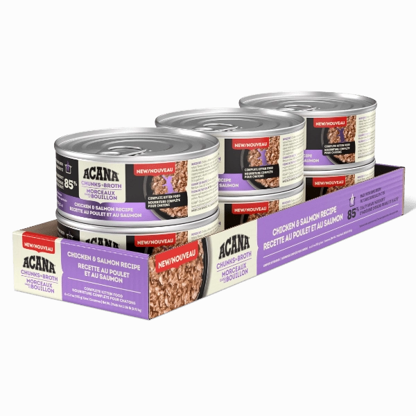 ACANA Chunks in Broth Chicken & Salmon Kitten Recipe Canned Cat Food, 5.5oz