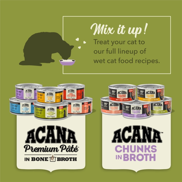 ACANA Chunks in Broth Chicken & Salmon Kitten Recipe Canned Cat Food, 5.5oz