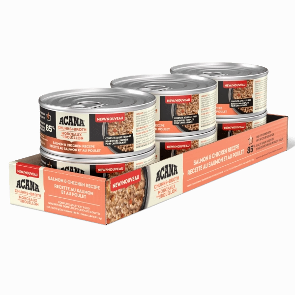 ACANA Chunks in Broth Salmon & Chicken Recipe Canned Cat Food, 5.5oz