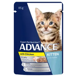 Advance Cat Food Pouch Kitten with Chicken in Jelly