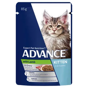Advance Cat Food Pouch Kitten with Lamb in Gravy