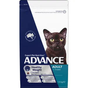 Advance Dry Cat Adult Healthy Weight Chicken 1.5kg