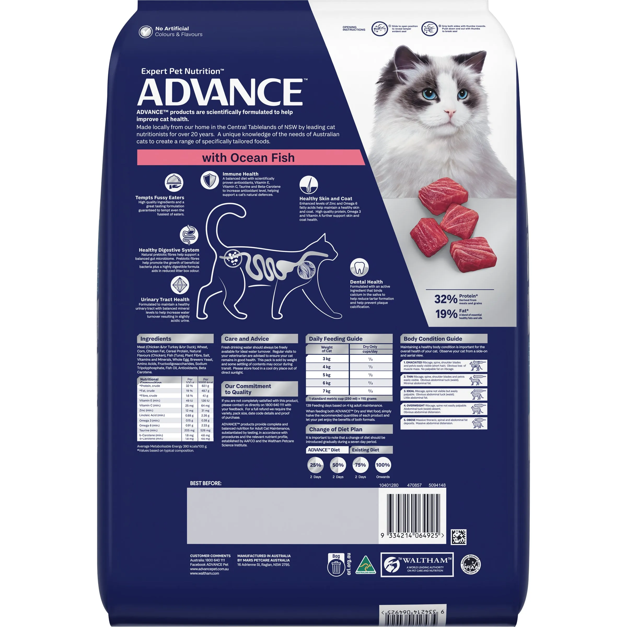Advance Dry Cat Adult Ocean Fish 8kg