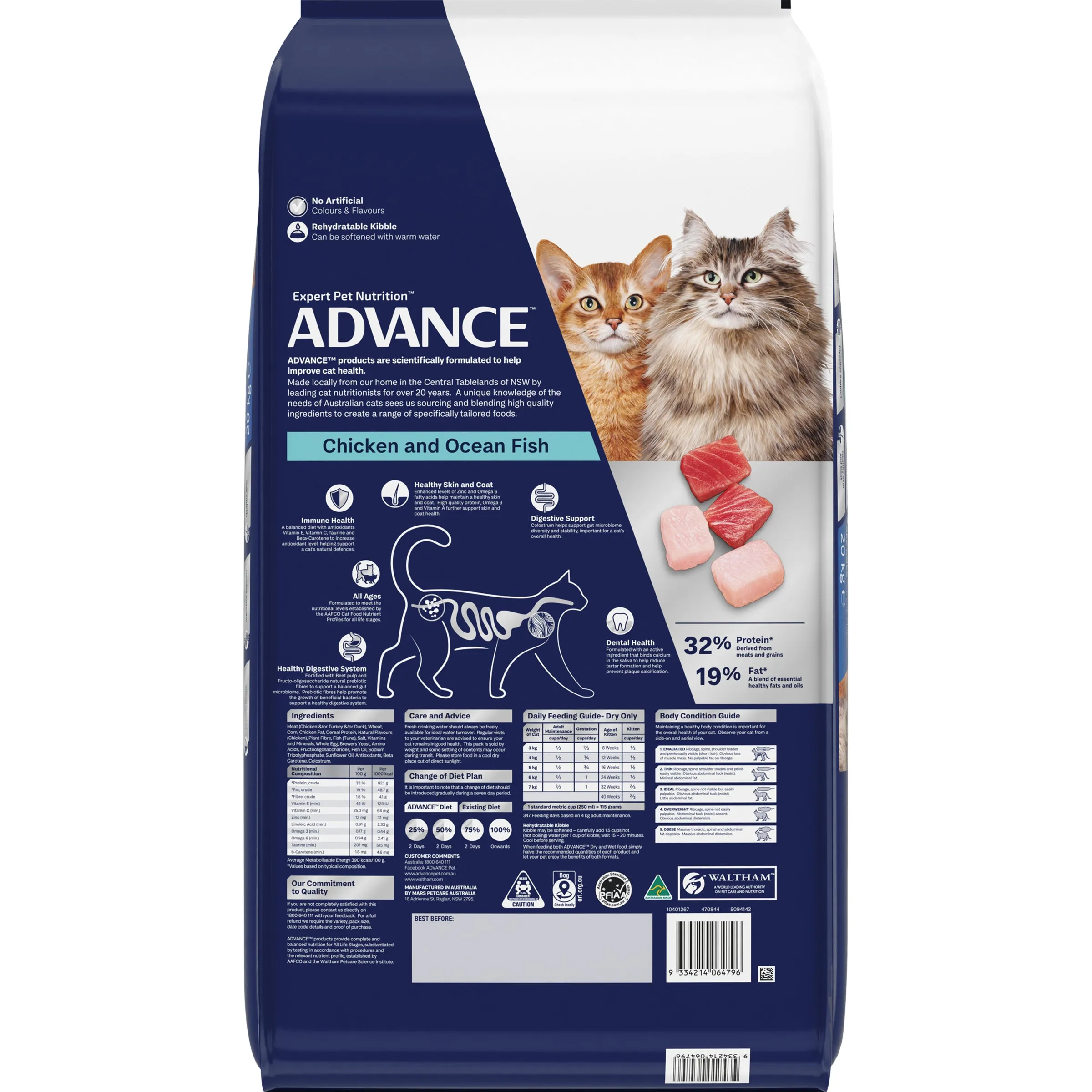 Advance Dry Multi-Cat Adult Chicken and Ocean Fish 20kg