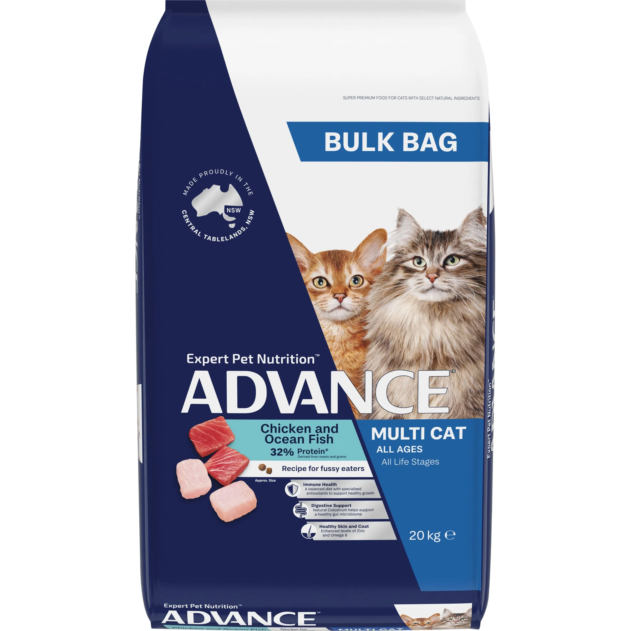 Advance Dry Multi-Cat Adult Chicken and Ocean Fish 20kg