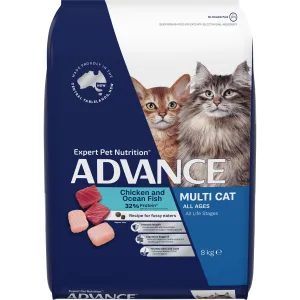 Advance Dry Multi-Cat Adult Chicken and Ocean Fish 8kg