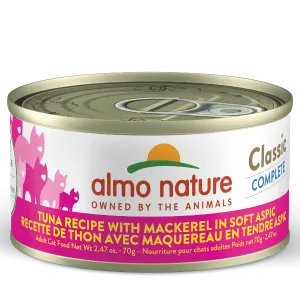 Almo Nature Classic Complete Tuna with Mackerel in Soft Aspic Canned Cat Food