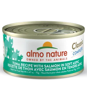 Almo Nature Classic Complete Tuna with Salmon in Soft Aspic Canned Cat Food