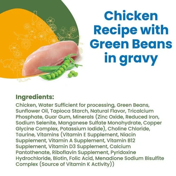 Almo Nature HQS Complete Chicken with Green Beans in Gravy Canned Cat Food