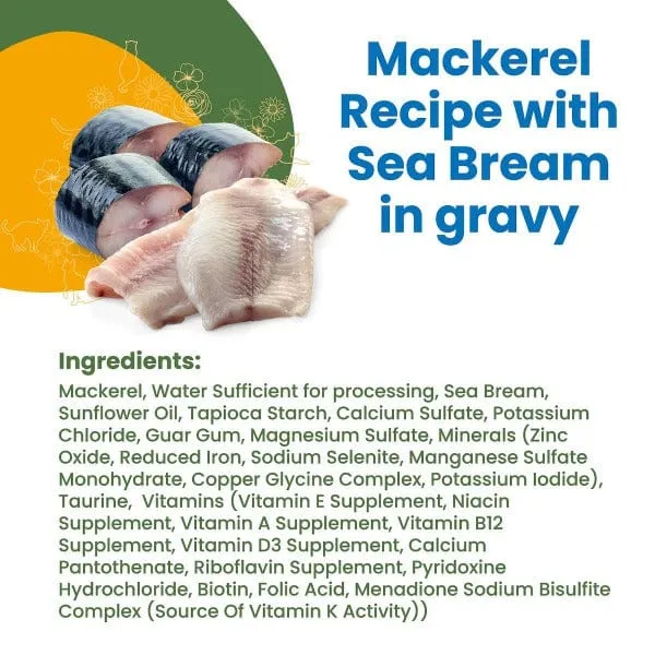 Almo Nature HQS Complete Mackerel with Sea Bream in Gravy Canned Cat Food