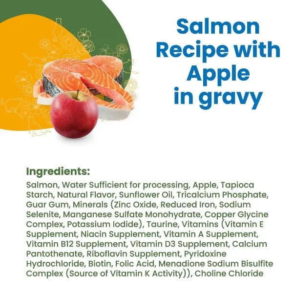Almo Nature HQS Complete Salmon with Apple in Gravy Canned Cat Food