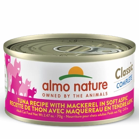 Almo Nature Classic Complete Tuna with Mackerel in Soft Aspic Canned Cat Food