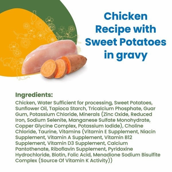 Almo Nature HQS Complete Chicken with Sweet Potatoes in Gravy Canned Cat Food