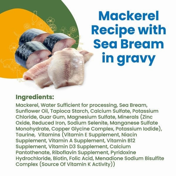 Almo Nature HQS Complete Mackerel with Sea Bream in Gravy Canned Cat Food