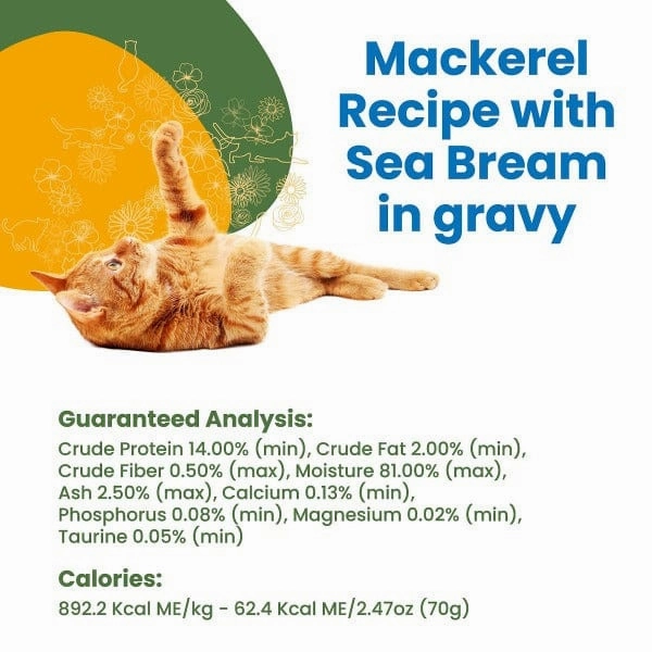 Almo Nature HQS Complete Mackerel with Sea Bream in Gravy Canned Cat Food