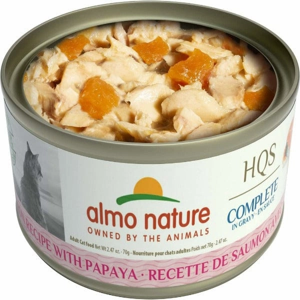 Almo Nature HQS Complete Salmon with Papaya in Gravy Canned Cat Food