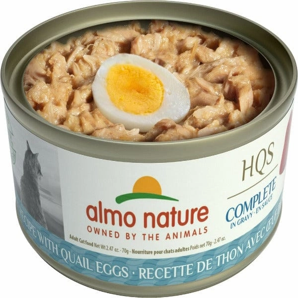 Almo Nature HQS Complete Tuna with Quail Eggs in Gravy Canned Cat Food