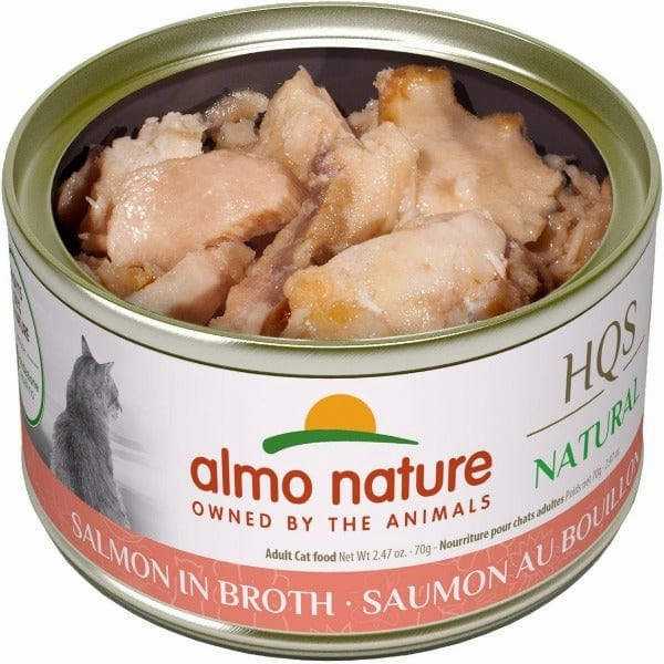 Almo Nature HQS Natural Salmon in Broth Canned Cat Food