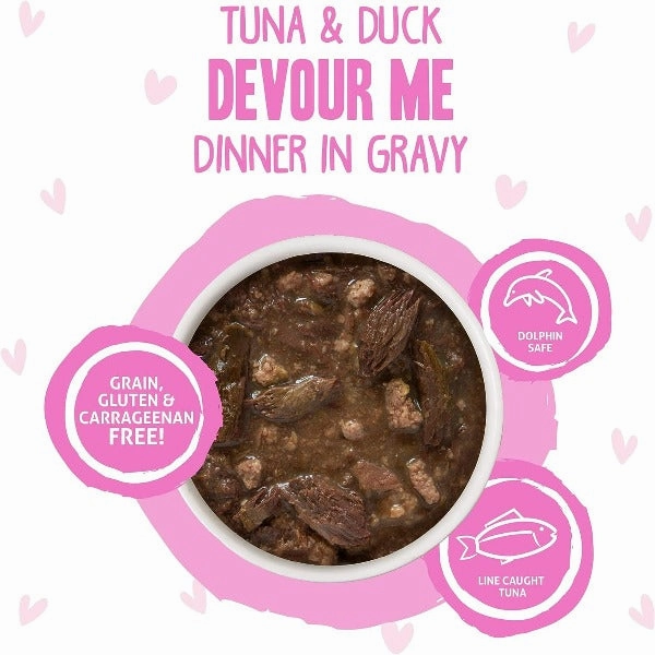 B.F.F. Devour Me Tuna & Duck Dinner in Gravy Pouch Cat Food