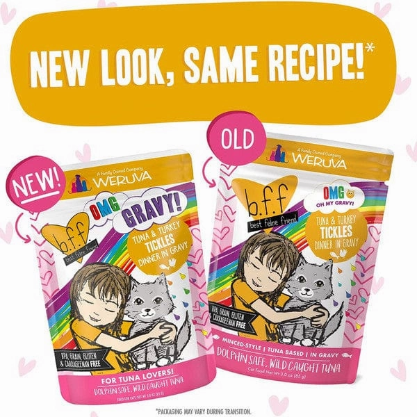 B.F.F. Tickles Tuna & Turkey Dinner in Gravy Pouch Cat Food