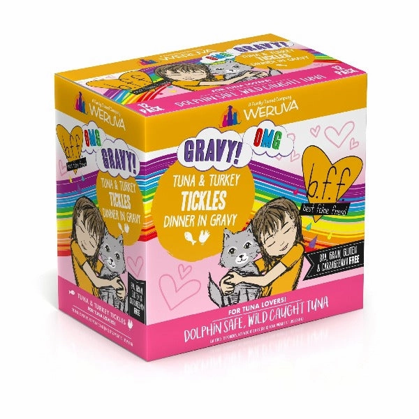 B.F.F. Tickles Tuna & Turkey Dinner in Gravy Pouch Cat Food