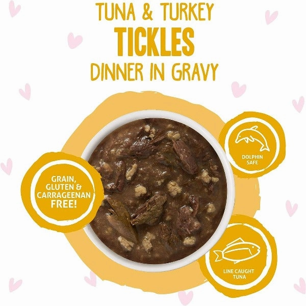B.F.F. Tickles Tuna & Turkey Dinner in Gravy Pouch Cat Food
