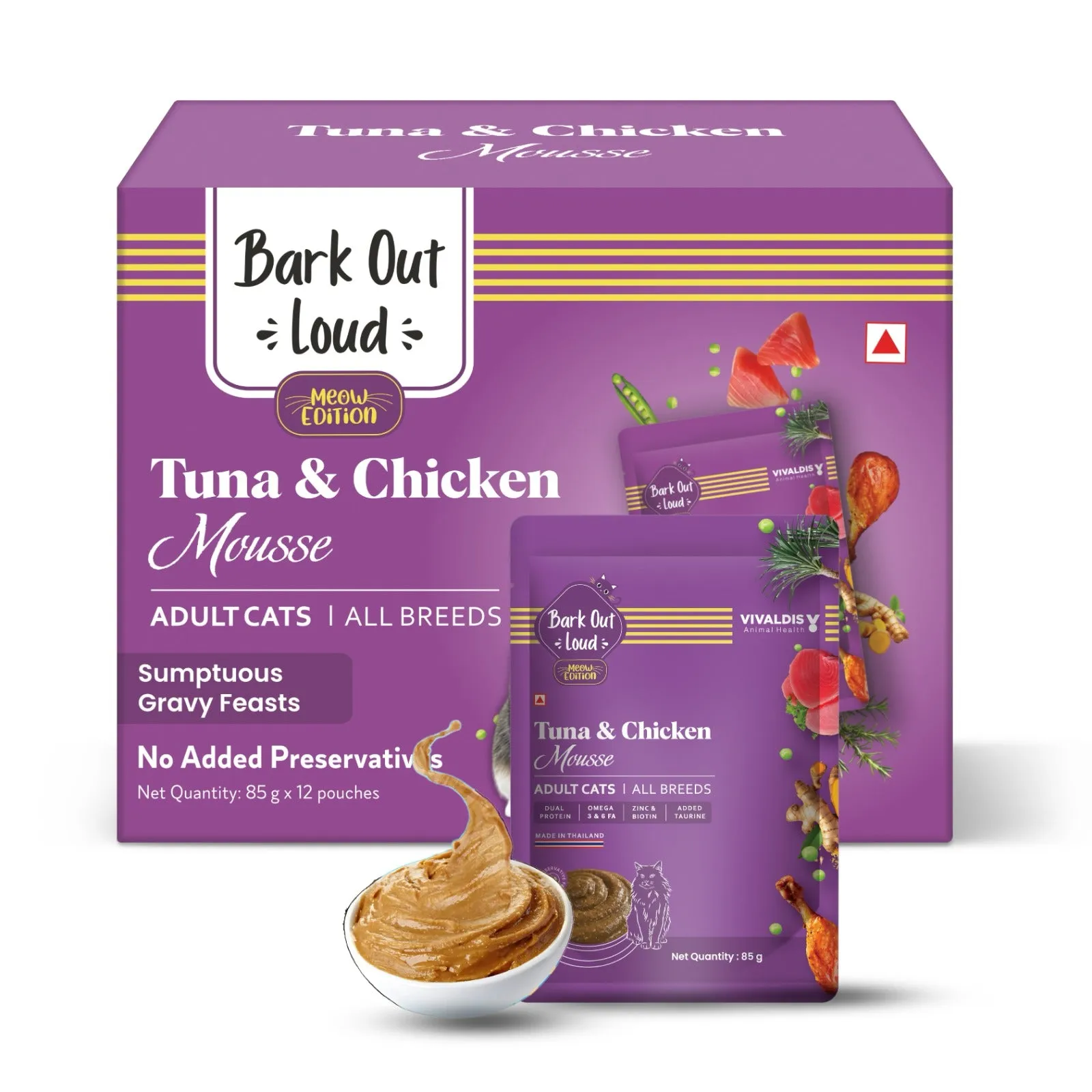 Bark Out Loud Fresh Tuna & Chicken Mousse Cat Wet Food