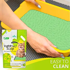 Basil Purrfect Green Tea Scented Clumping Cat Litter