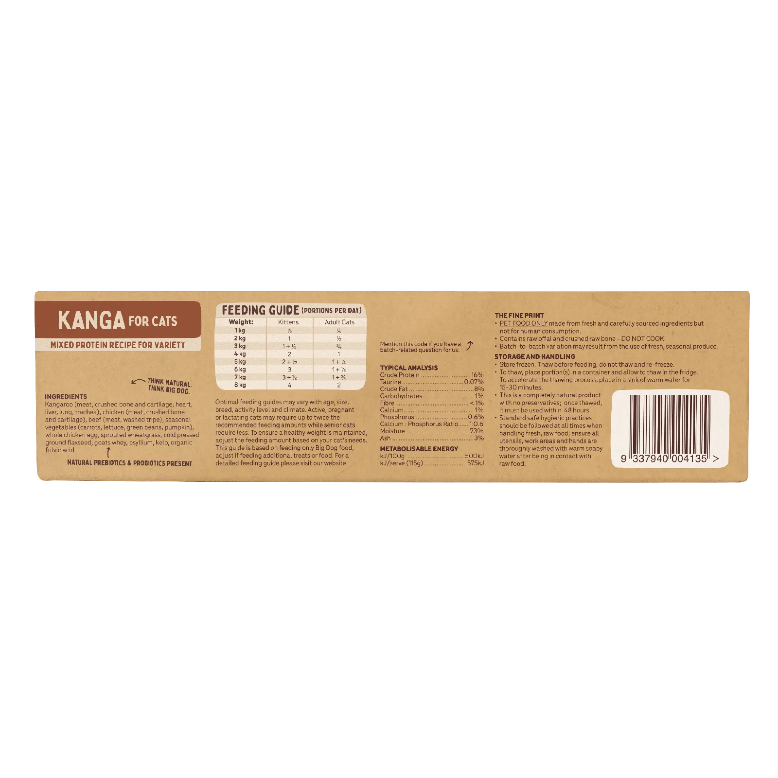 Big Dog Raw Cat Food Kangaroo