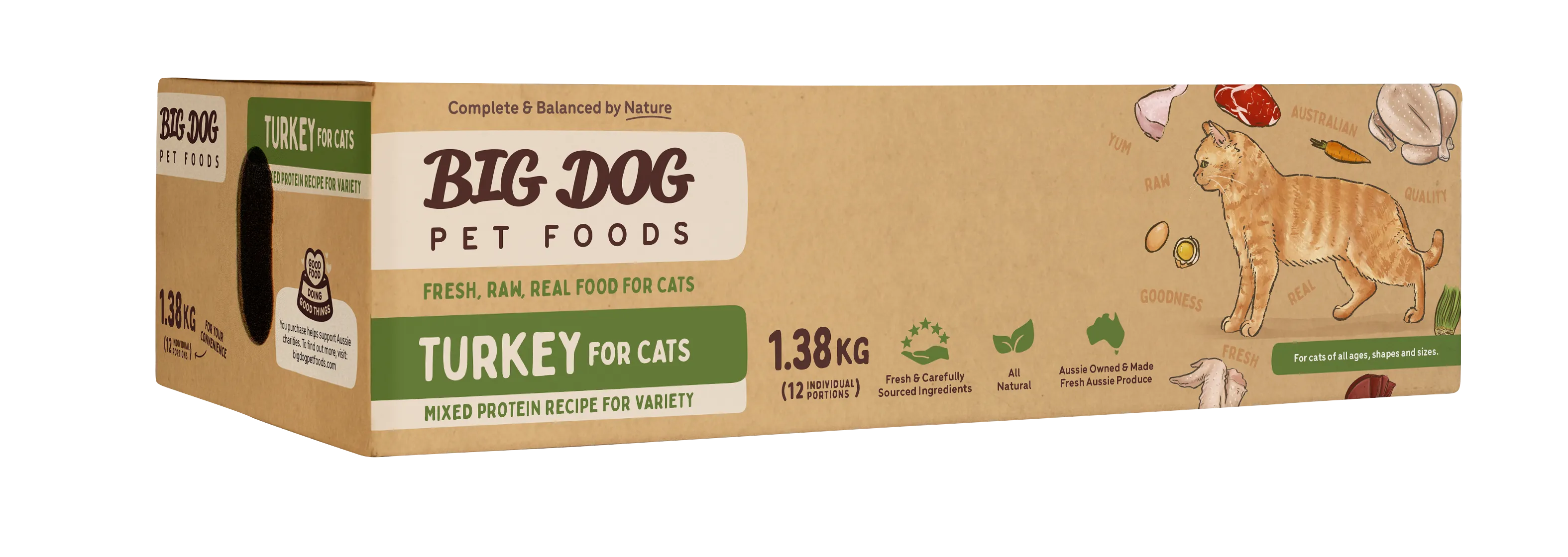 Big Dog - Turkey for Cats (1.38kg)