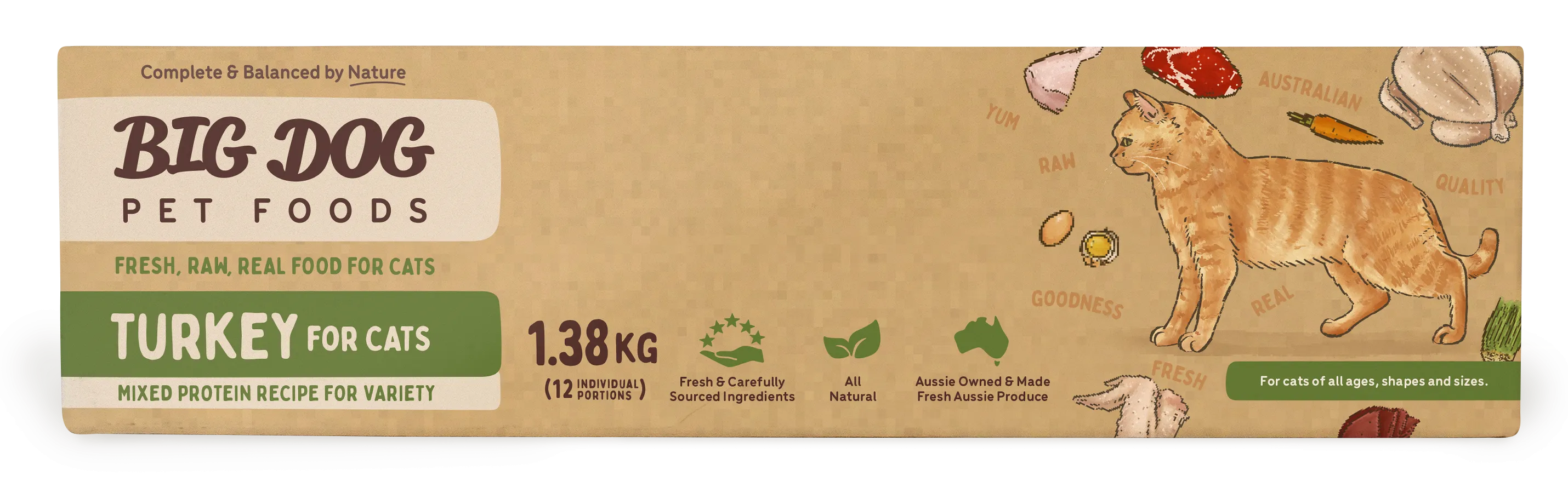Big Dog - Turkey for Cats (1.38kg)
