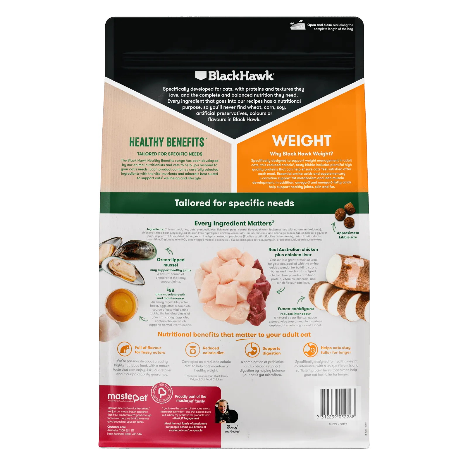 Black Hawk Healthy Benefits Cat Food Adult Weight Management Chicken