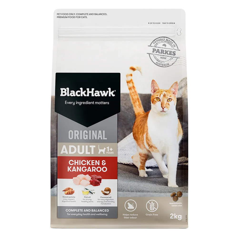 Black Hawk - Original Chicken & Kangaroo Cat Dry Food (2kg)