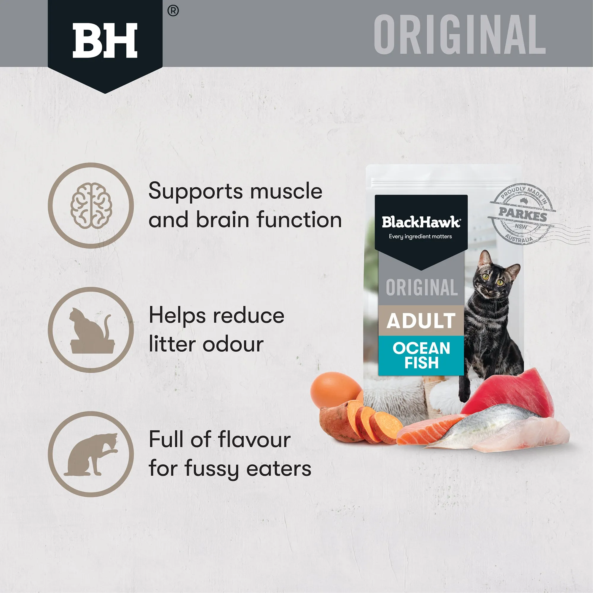 Black Hawk - Original Ocean Fish Cat Dry Food (2kg)