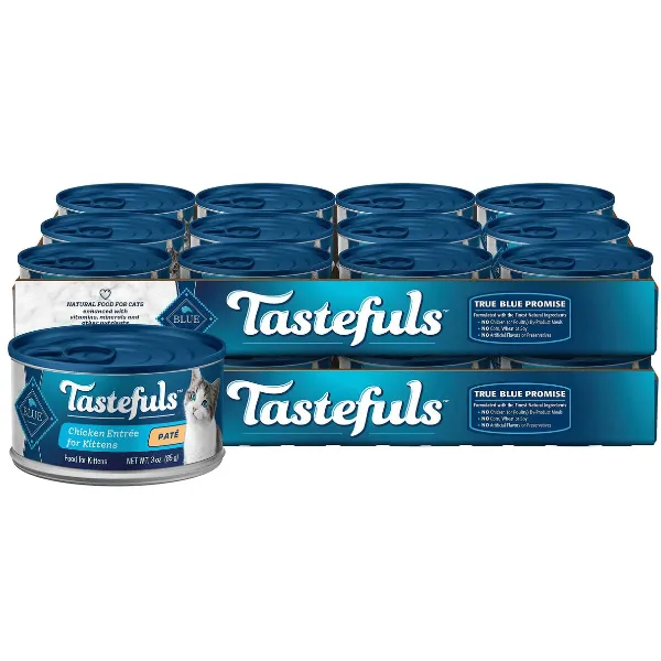 BLUE Tastefuls Chicken Entree Pate Canned Kitten Food, 3oz
